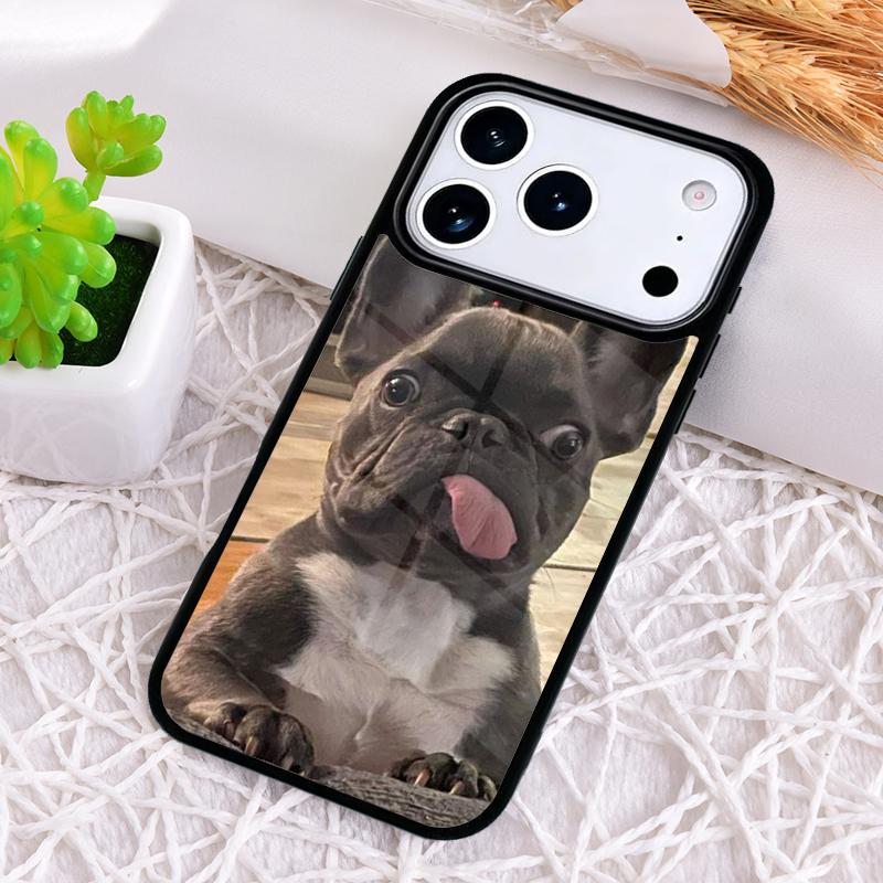 Чехол для телефона с французским бульдогом для iPhone 17 Air 16 15 11 12 14 13 Pro Max Ударопрочный чехол