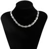 Stylish Cold Feel Lightweight Chain Necklace Snake Bone Style Choker for Dating