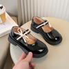Детская обувь весна и осень новая корейская версия Bow Girl Princess Shoes студенческие туфли маленькие черные кожаные туфли Tide