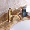Антикварный латунный смеситель для раковины, дизайнерский смеситель для ванной комнаты, смеситель для горячей и холодной воды, керамическая основа для раковины, бронзовый смеситель 6636