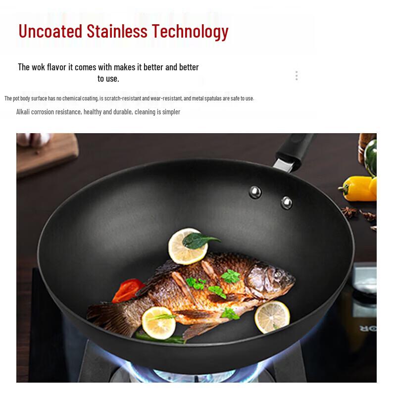 Supor Cast Iron Wok with Standable Lid