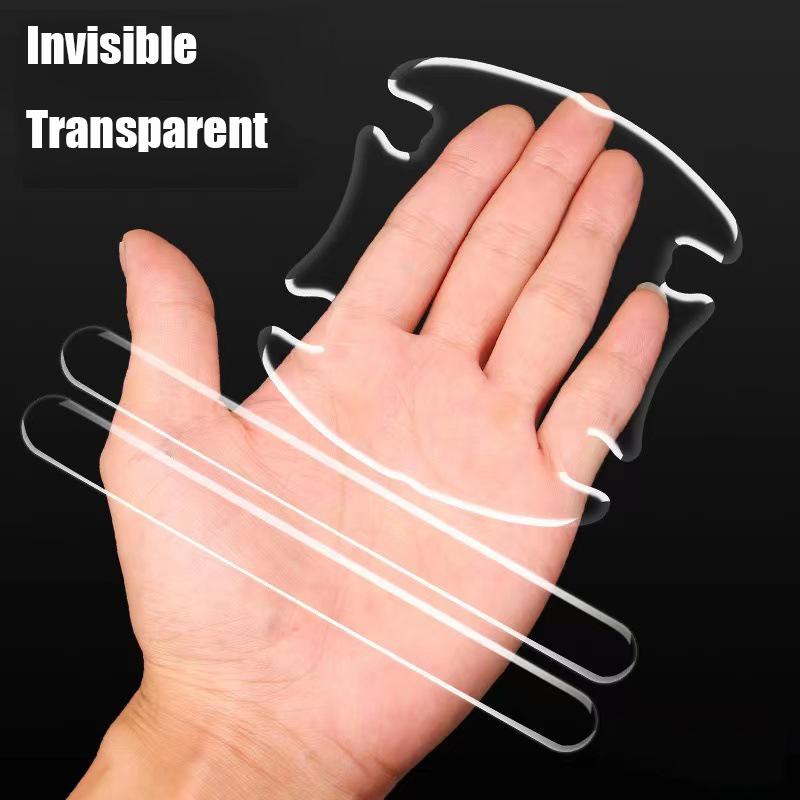 Car Door Handle Bowl Protector Transparent Anti Scratch Sticker Automobile Door Handle Bowl Protective Film Exterior Accessories