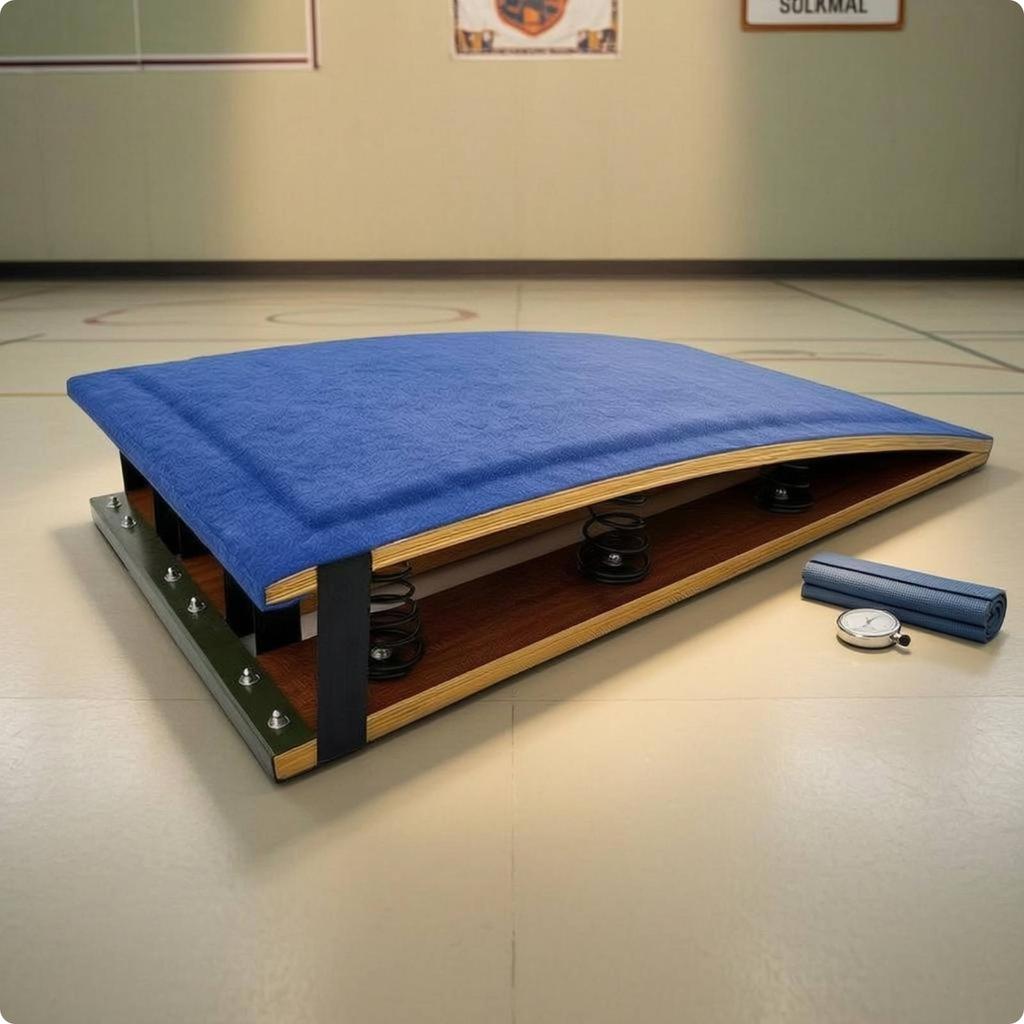 Flex Launch Board Layered Wood Jump Launch Board Sports Equipment Reinforced Base Metal Fittings