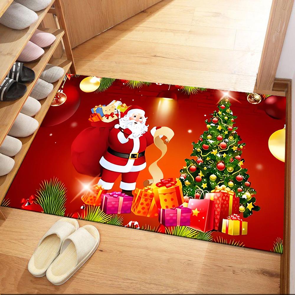 Christmas Santa Claus Gifts Floor Mats for Living Room, Bedroom and Room Decoration Are Suitable for Gifts.