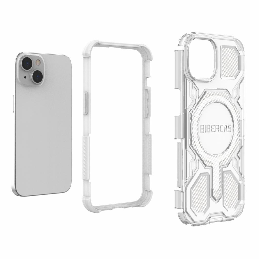 BIBERCAS J-16 Transparent Series For iPhone 14/13 Case Compatible with MagSafe TPU+PC Phone Cover