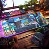 Игровой коврик для мыши Suzume No Tojimari RGB, настольный коврик HD, большой светодиодный коврик для мыши XXL