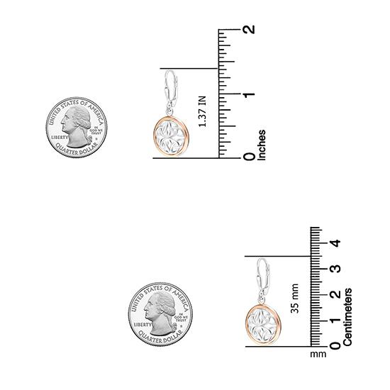 LeCalla Настоящие ювелирные изделия из стерлингового серебра, двухцветные серьги-подвески с кельтским узором для женщин