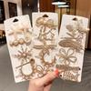 Fashion 5/6pcs Set Pearl Hair Clip For Women Hairpin Geometric Crystal Hair Barrettes Girl Hair Accessories Hairgrip