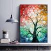 Colorful Abstract Flower Tree Landscape Poster and Prints, Canvas Painting, Wall Art for Living Room, Home Decor