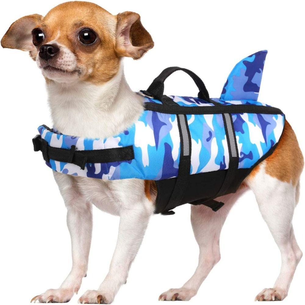 Collar Harness Camouflage Dog Life Jacket Polyester Dog Life Vest Dog Swimwear Swimming Boating