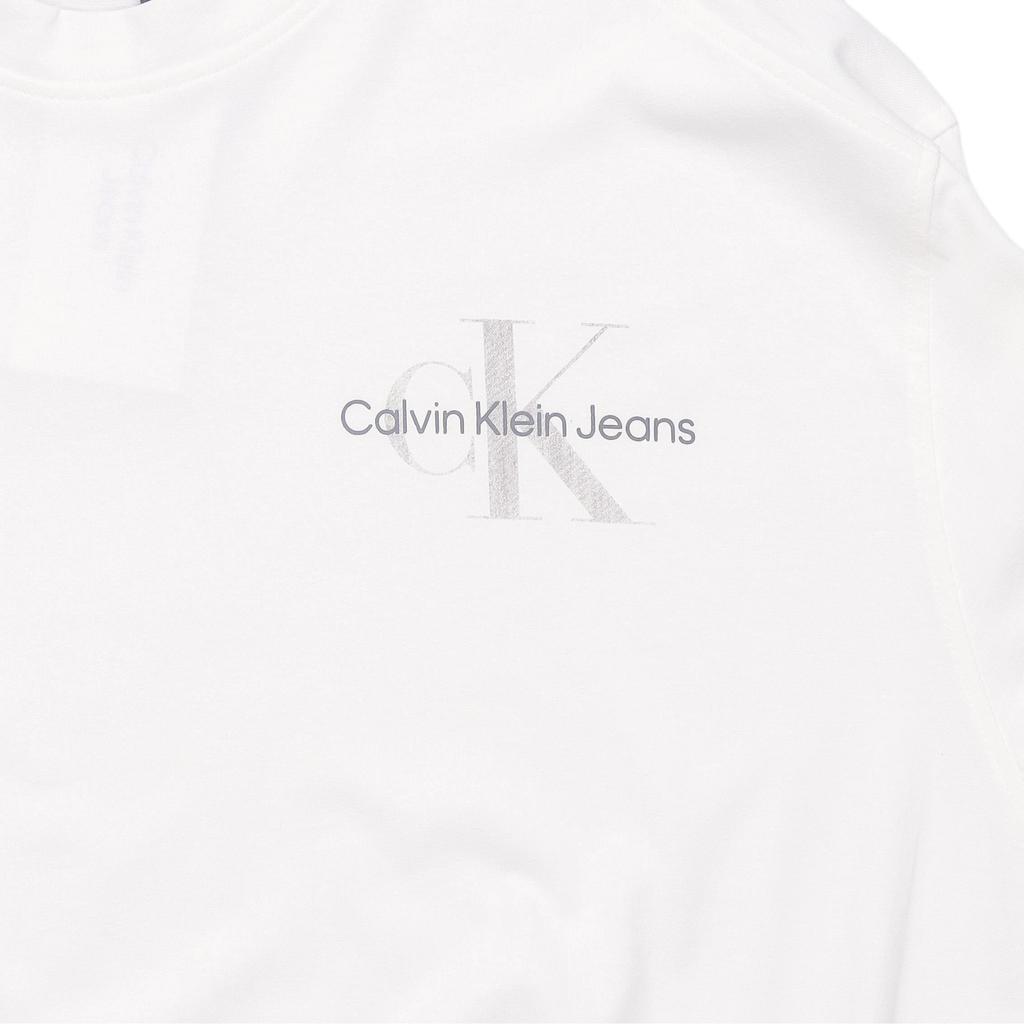 Calvin Klein Overlapping Letter Long-Sleeve T-Shirt Unisex Tops White J400192-YAF