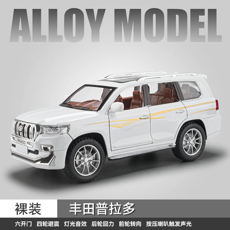 1:24 Toyota Prado Off Road SUV Alloy Metal Diecast Model Car High Simulation Children Collectibles Ornaments Holiday Present Toy