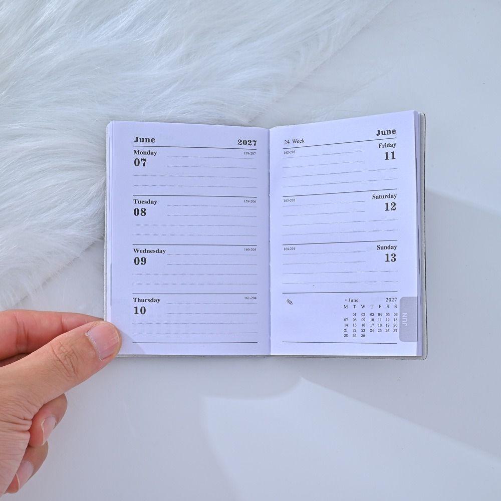 Mini A7 2027 Agenda Book Pocket with Calendar Diary Weekly Planner Notebooks Students