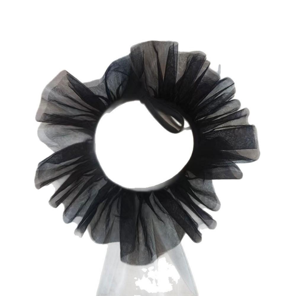 Detachable Fake Collar Shawl Ruffle Mesh Makeup Neck Shawl Vintage Neck Collar Cosplay Event