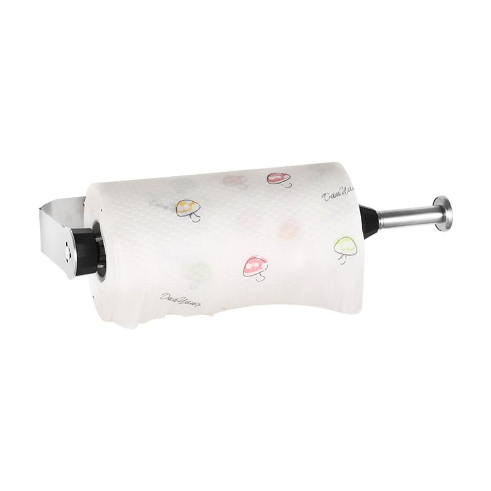 Stainless Steel Toilet Paper Holder Adhesive Wall Mount Napkin Storage Rack Kitchen