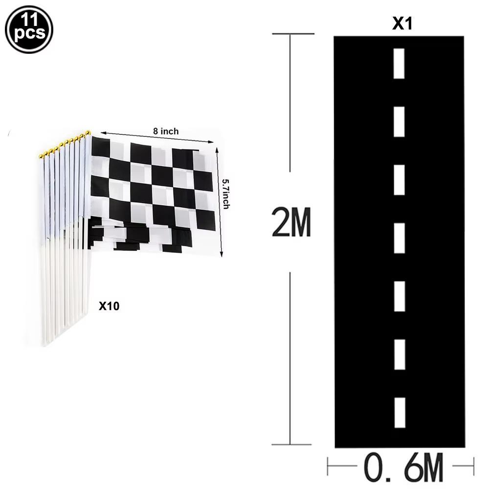 Checkered Race Car Party Tablecloths Black White Checkered Flag Tablecloth Racetrack Tablecover Racing Birthday Party Supplies