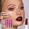 Three Mushroom Lipstick Set Moisturizing Spicy Lip Plumping Liquid Lip Oil Matte Non-stick Cup Lip Gloss Lipstick