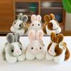 Simulation Bunny Doll Plush Toy Cute Flower Rabbit Doll for Children Gift Throw Pillow Year of the Rabbit