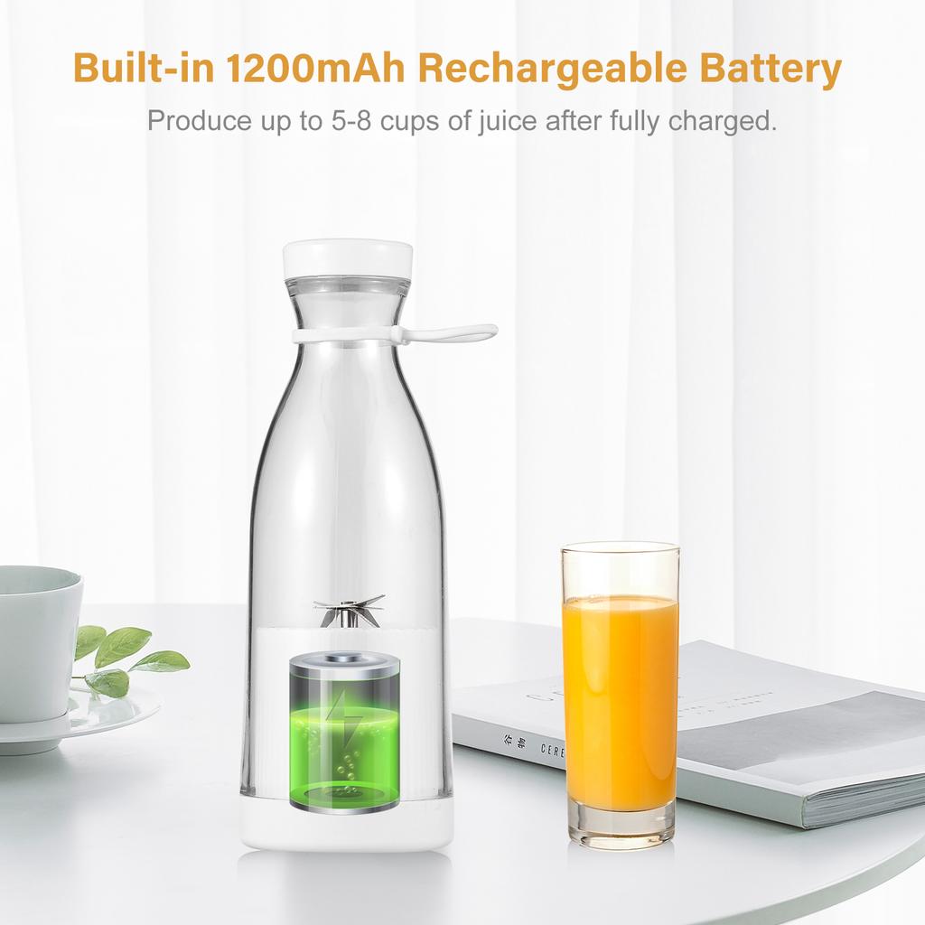 Portable Mini Electric Blender 300ml Juicer Cup 6 Blades for Smoothie Milkshake Juice Baby Food