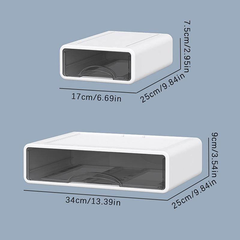 Пластиковая коробка, настольный органайзер, ящик для хранения косметики, штабелируемый контейнер для ювелирных изделий, офисная отделка, органайзер, коробка