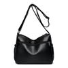 Women's Soft Leather Shoulder Bag Large Capacity Messenger Shoulder Bag Monochromatic High-quality Bags Fashion Bag