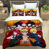 Пододеяльник с рисунком Наруто и наволочки 3D Цифровая печать Комплект постельного белья Односпальный Полуторный Евро-размер Кинг Детский Подарок