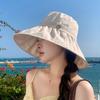 Outdoor Sun Protection Hat For Women Large Brim Stylish Summer Summer Hat With Drawstring