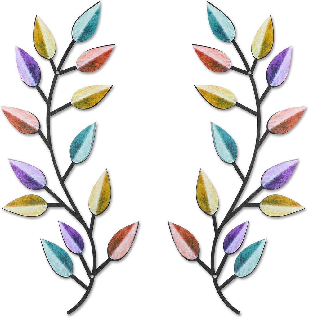 Wrought Iron Olive Branch Wall Decoration for Indoor/Outdoor Use