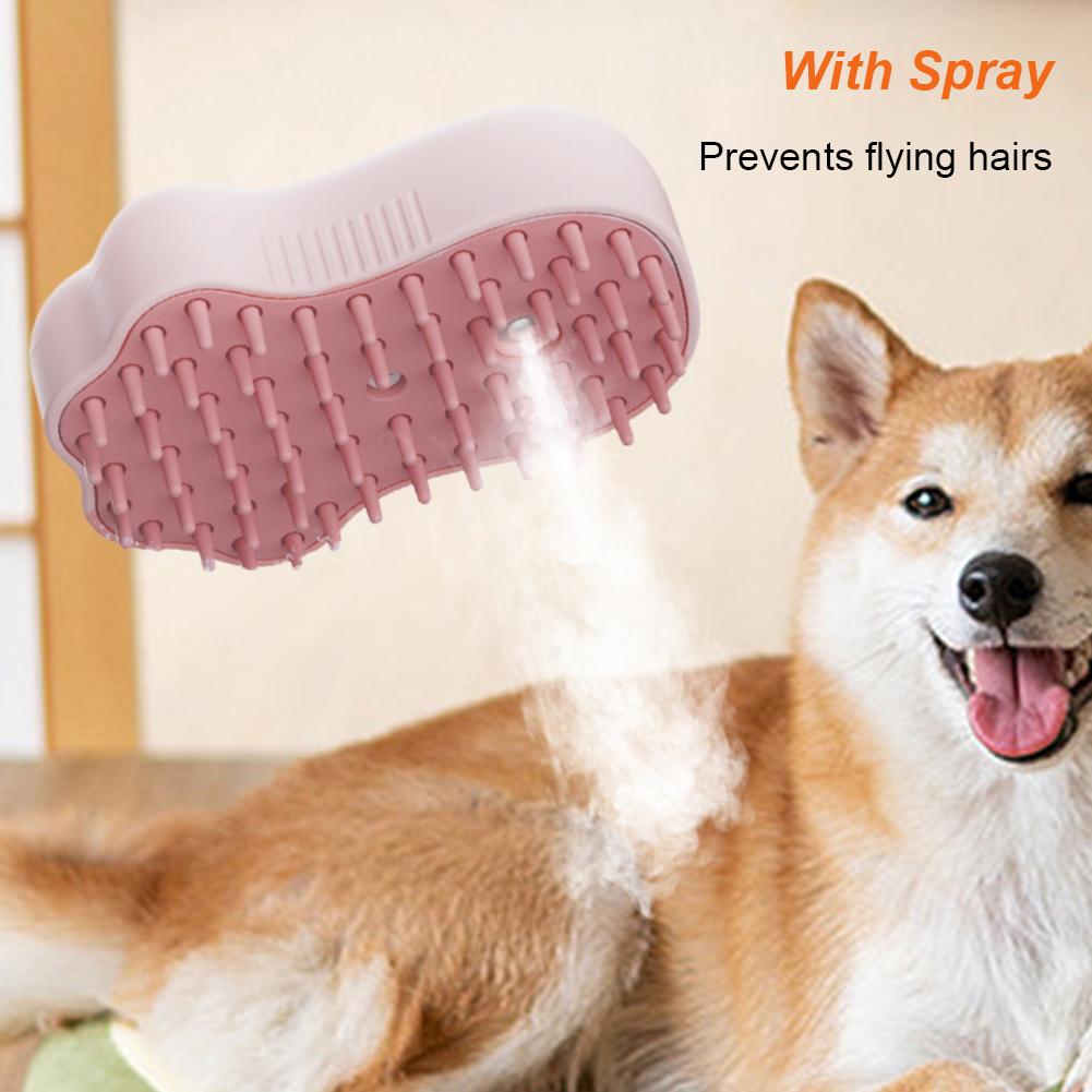 Паровая щетка для кошек 3 в 1, УФ-очистка, паровой спрей, массаж, косметическая расческа, удаление шерсти у собак и кошек, паровая щетка, принадлежности для ухода за кошками