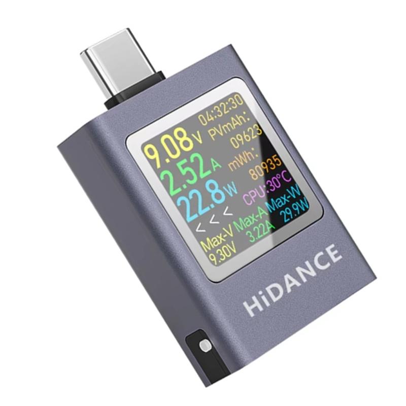 4,5-50 В 0-12 А Цифровой мультиметр Тестер метр Type-C Интерфейс Напряжения Ток Тестер для телефона Многофункциональный