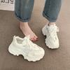 Small Thick-soled Heightening Soft Leather Dad Shoes Women's Single Shoes Autumn New Versatile Muffin Casual Sports Shoes