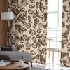 Sketch Vintage Coffee Beans Tulle Curtains For Living Room Sheer Curtain Bedroom Veil Organza Decorative Window Treatments