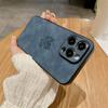Чехол для телефона iPhone 15 14 13 12 Pro Max 11 X XR Xs в стиле ретро, ​​винтажный кожаный тканевый чехол из овчины с кленовым листом, овчина