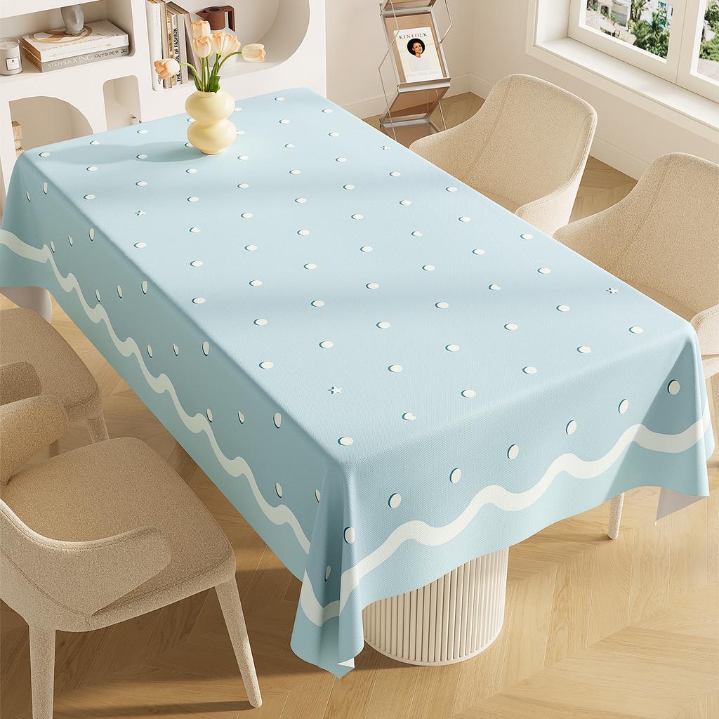 Прямоугольная скатерть для обеденного стола водонепроницаемая и маслоотталкивающая, не требующая стирки и создающая атмосферу защиты от ожогов, на ощупь как скатерть, чехол для журнального столика