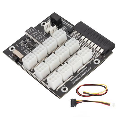 Плата расширения GPU для майнинга 12 портов 6-контактный LED-дисплей напряжения 2200 Вт 12 В модуль питания 800 Вт БП