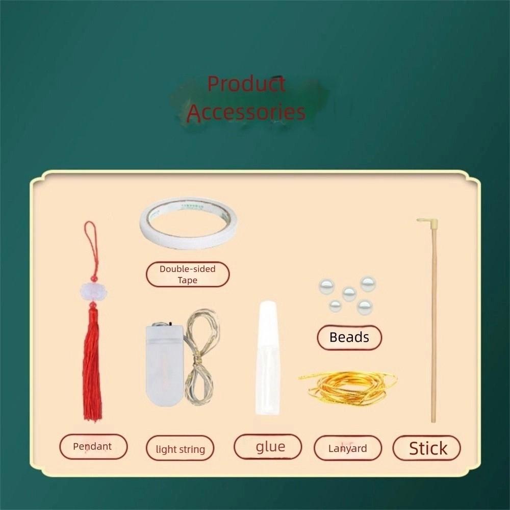 Chinese Style Festival Lantern Material Kit Paper Ancient Style Handheld Lantern Women Children