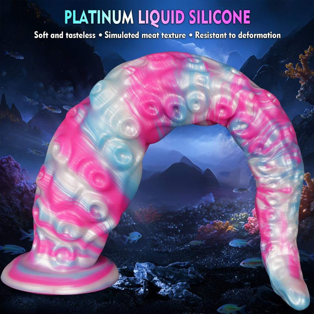 Liquid Silicone Octopus Tentacle Anal Plug Flexible Dildo Adult Sex Toy
