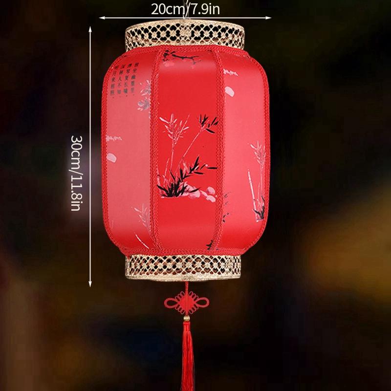 Traditional Red Lantern Chinese New Year Lanterns Spring Festival Decor 2025 Year of Snake Decor Fu Lantern Hanging Ornament