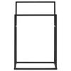 VidaXL Freestanding Towel Rack Black 48x24x78.5 Cm Iron
