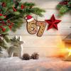Christmas Ornament Acrylic Gingerbread Number 67 Pendant with Hat Festive Xmas Tree Decoration Holiday Gift