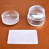 Clear Nail Art Stamping Silicone Stamper + Scraper DIY Manicure Transfer Tool Cosmetic Tools