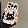 Case for iPhone 16 Cartoon Cute Funny Cat Silicone Phone Case for iPhone 15 14 13 12 11 Pro Max XS Max X XR 7 8 Plus SE Soft Women Phone Casing Cover