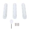 3PCS Fin Box Set PVC Surfboard Surf Fins Plugs Set with Screws Key for Paddle Board Fin Replacement White