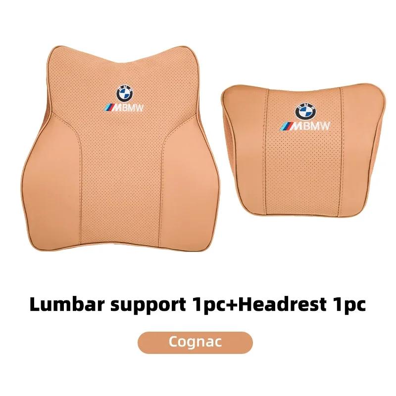 New Car Seat Headrest Neck Support Embroidered Memory Foam Lumbar Cushion For BMW M X1 X3 X5 X6 X7 E30 E90 M3 E84 E83 F25 E