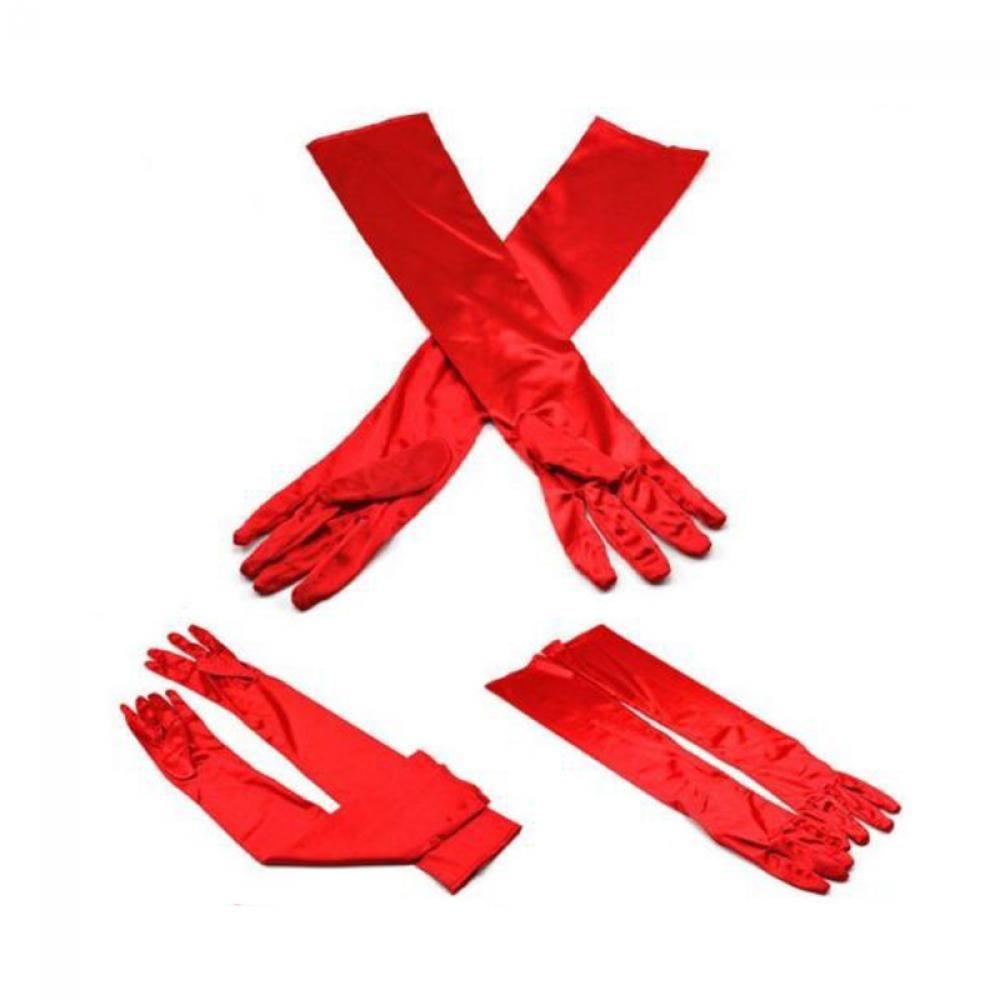Lady Wedding Bridal Opera Prom Costume Long Satin Gloves