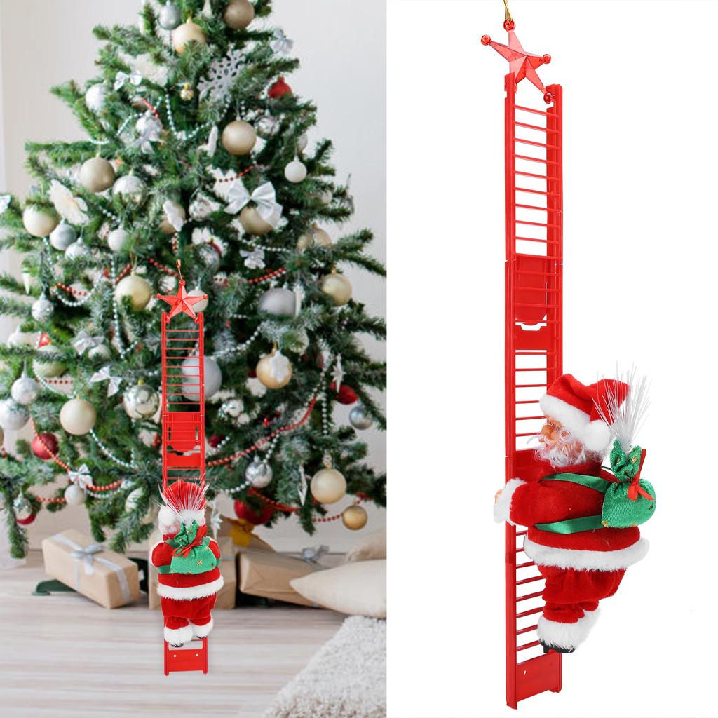 Электрический Санта Клаус, поднимающийся по лестнице, Рождественская игрушка, Домашнее украшение, Декор, Детский подарок
