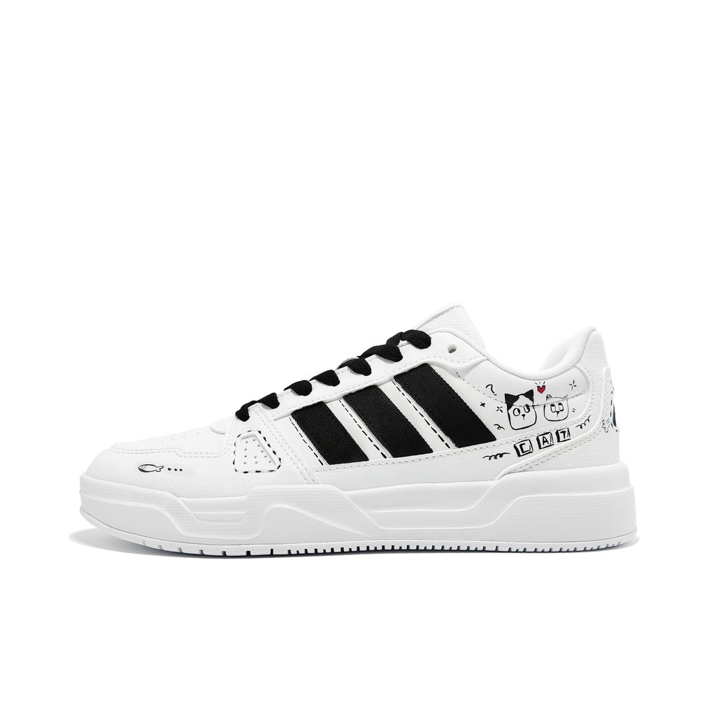 Adidas LITE BALLER Quirky Cat R Synthetic Leather, Leather Low top Skateboard Shoes Unisex Black White JS4358(Team1879--BOX)