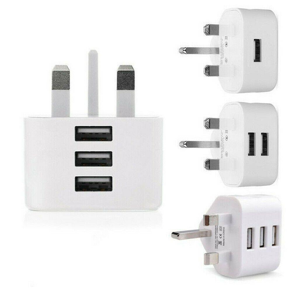 Британская вилка 3-контактная вилка-адаптер Зарядка USB-зарядное устройство Для iPhone Планшета Адаптеры питания Офис