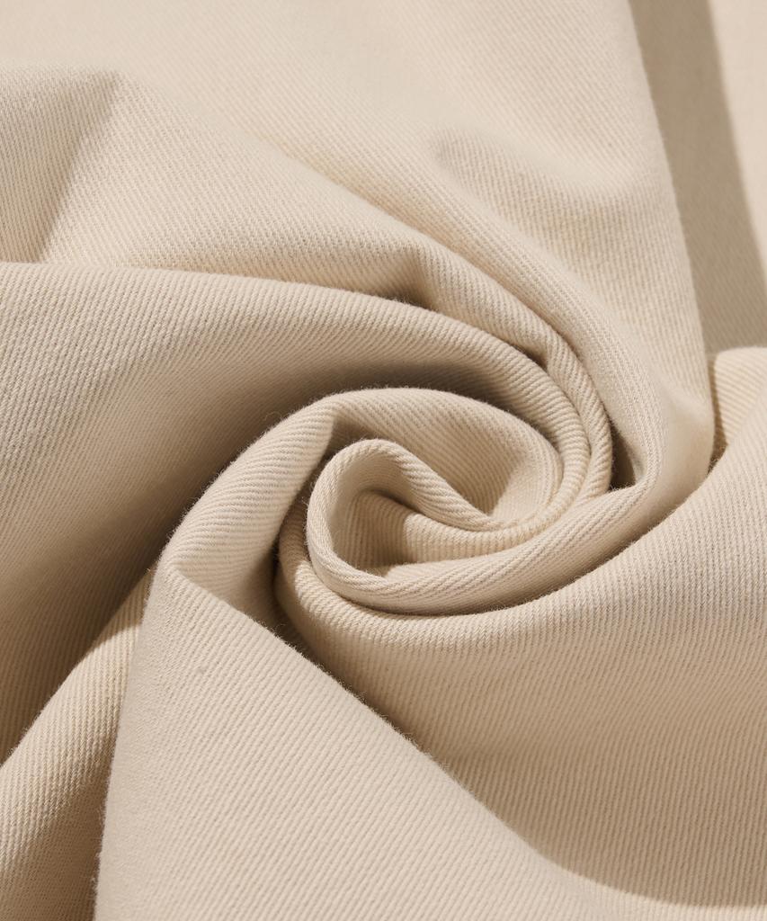 CARGOBROS Wide Cotton Elastic Waist Pants (Ivory)