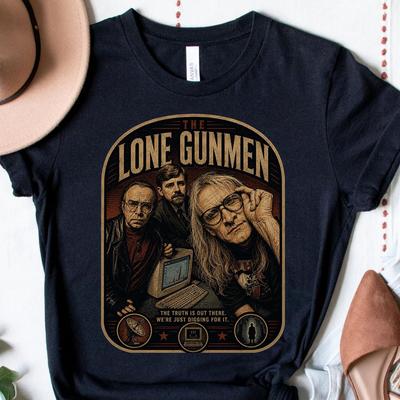The Lone Gunmen T-and Kids Tshirt, The Lone Gunmen : Stay Informed And Alive